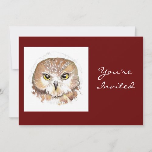 Back to Nature, Owl, Birthday Party Announcements