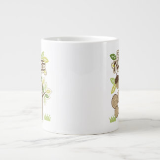 Back to Nature with Tree and Acorns Giant Coffee Mug