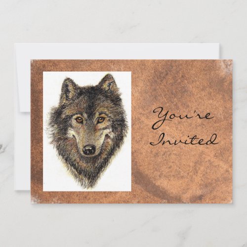 Back to Nature, Wolf, Animal Birthday Invite