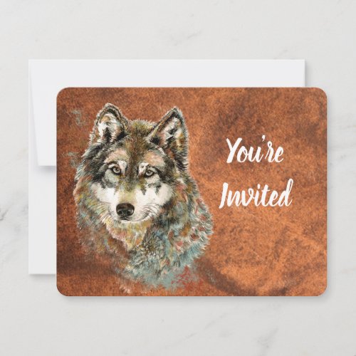 Back to Nature Wolf Animal Party Invite