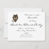 Back to Nature, Wolf, Animal Party Invite (Back)