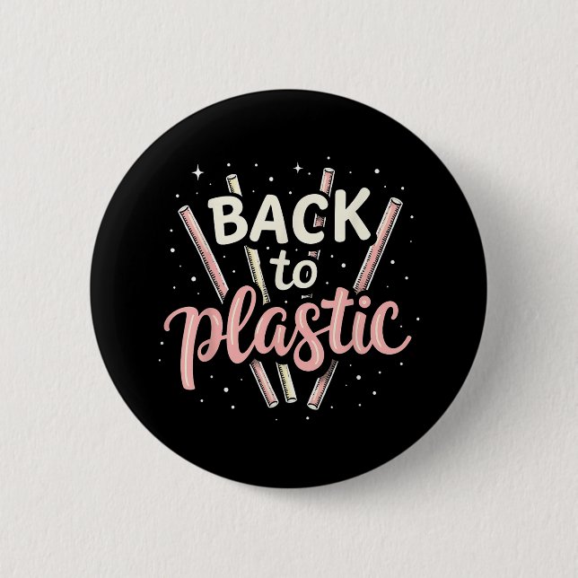 Back To Plastic  Button (Front)
