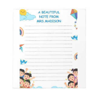 Back to Schoo Fun Colored Notepad