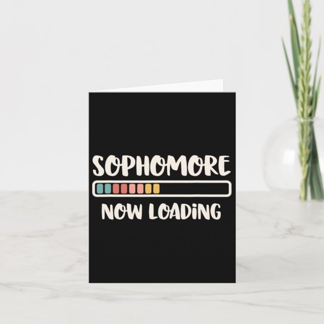 Back To School 10th Grade 10 Sophomore Now Loading Card (Front)