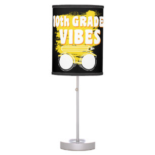 Back To School 10th Grade Vibes Shirt First Day Table Lamp