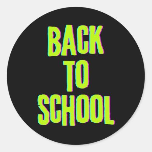 Back To School 14  Classic Round Sticker
