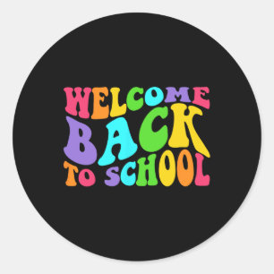 Back To School 1st Day Of School Students Teacher Classic Round Sticker