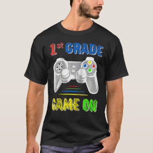 Back to School 1st First Grade Gamer Video Game K T-Shirt