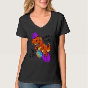 Back To School 1st Grade Dinosaur Rex Pop It Fid T-Shirt