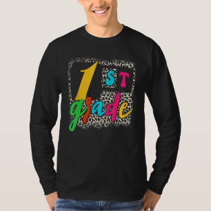 Back To School 1st Grade Level Leopard T-Shirt