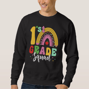 Back To School 1st Grade Squad Team Girls Boys Tea Sweatshirt