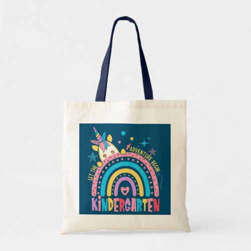 Back To School 1st Grade Students Teacher Rainbow Tote Bag