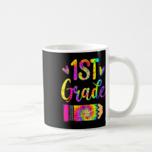 Back To School 1st Grade Teacher Tie Dye Coffee Mug