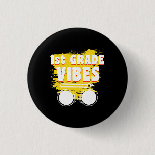 Back To School 1st Grade Vibes Shirt First Day Button