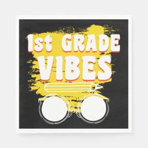 Back To School 1st Grade Vibes Shirt First Day Napkins