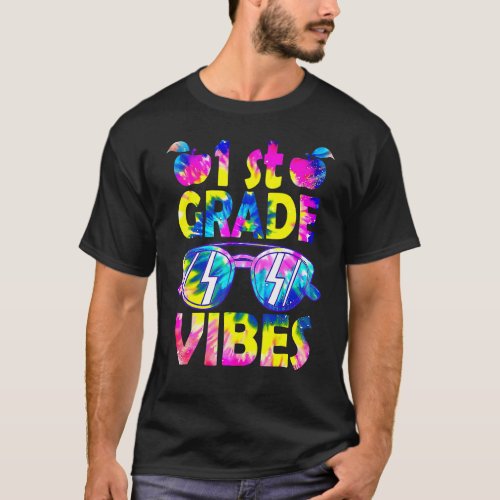 Back To School 1st Grade Vibes Tie Dye First Day T T-Shirt