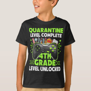 Back To School 2021 Quarantine 4th Grade Level  T-Shirt