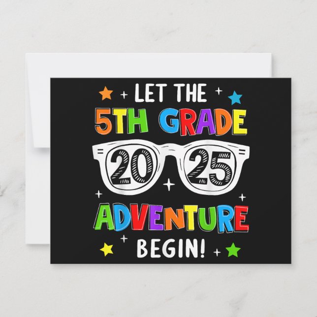 Back To School 2025 Let The 5th Grade Adventure Be Save The Date (Front)