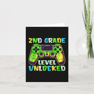 Back To School 2nd Grade Boys Gamer First Day Seco Card