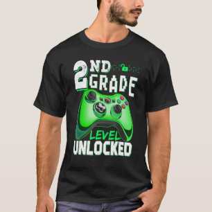 Back To School 2nd Grade Level Unlocked Video Game T-Shirt