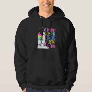 Back To School 2nd Grade No Drama Llama Boys Girls Hoodie