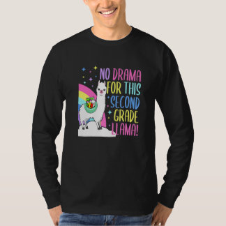 Back To School 2nd Grade No Drama Llama Boys Girls T-Shirt