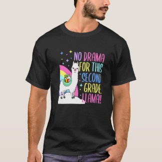 Back To School 2nd Grade No Drama Llama Boys Girls T-Shirt