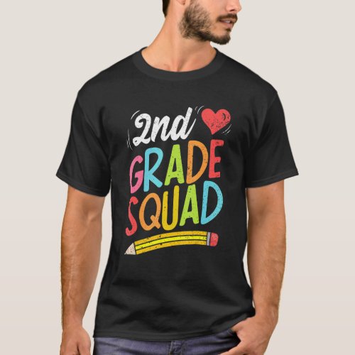 Back To School 2nd Grade Squad Second Grade Teache T_Shirt