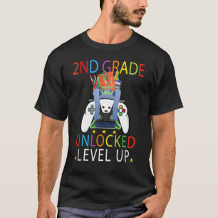 Back To School 2nd Grade Unlocked Level Up Gamer T-Shirt