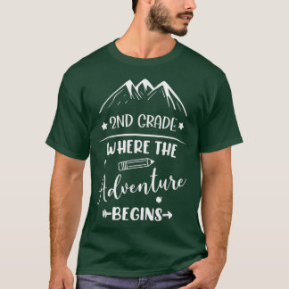 Back To School 2nd Grade Where The Adventure Begin T-Shirt