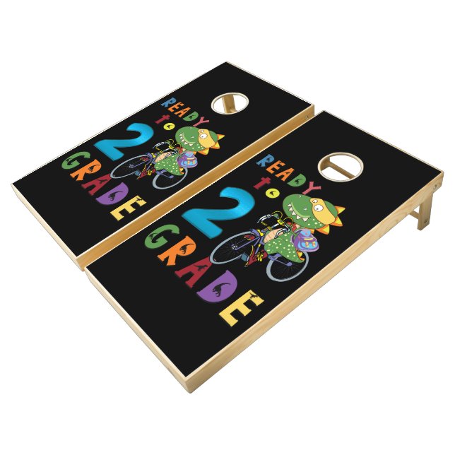 Back To School,2Th Grade Cornhole Set (Angled)