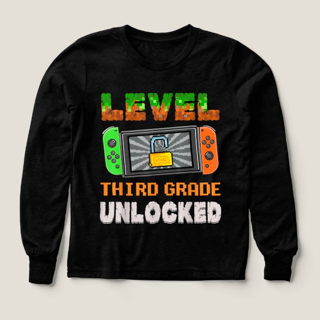 Back to School 3rd Grade Boys Gamer  Tri-Blend Shirts (Design Front)