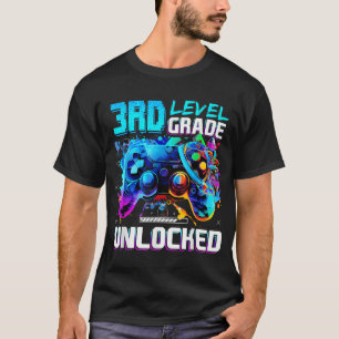 Back To School 3Rd Grade Level Unlocked Gamer Kids T-Shirt