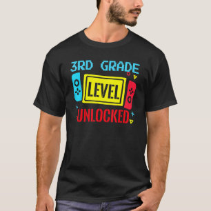 Back To School 3rd Grade Level Unlocked Video Game T-Shirt