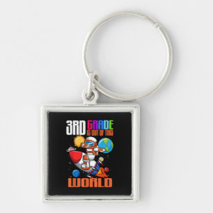Back to School 3rd Grade Out of this World Space Keychain
