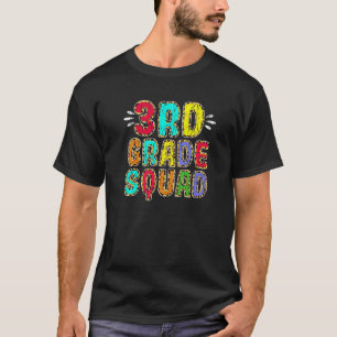 Back To School 3rd Grade Squad Leopard Print Teach T-Shirt