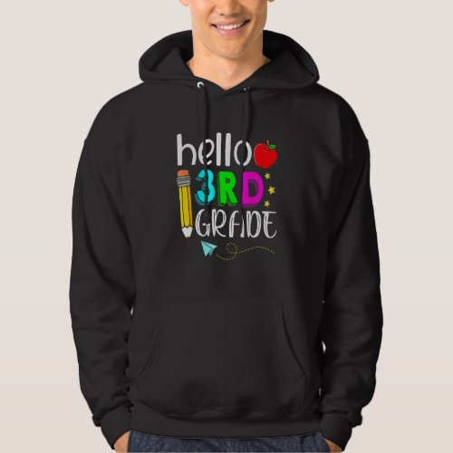 Back To School 3rd Grade Teacher Student First Day Hoodie