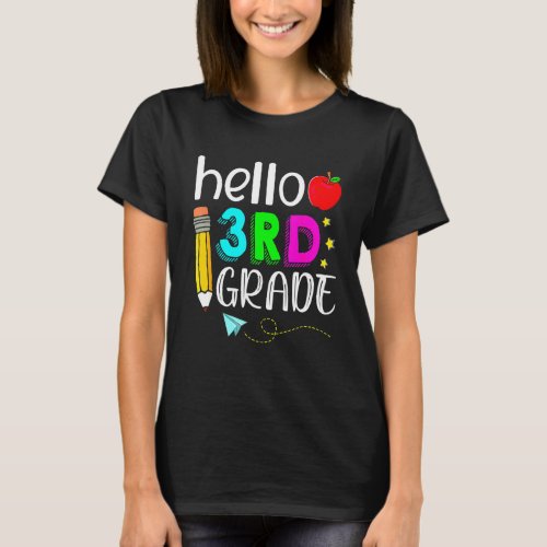 Back To School 3rd Grade Teacher Student First Day T_Shirt