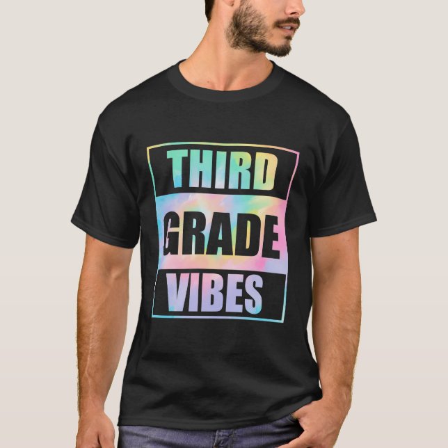 Back To School 3Rd Grade Vibes First Day Of School T-Shirt (Front)
