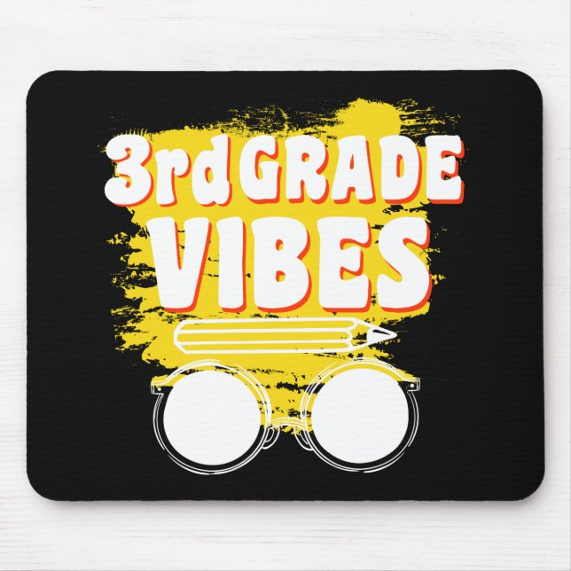 Back To School 3rd Grade Vibes Shirt First Day kid Mouse Pad (Front)