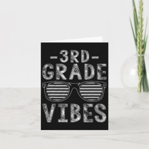 Back To School 3rd Grade Vibes Third Grade Teacher Card