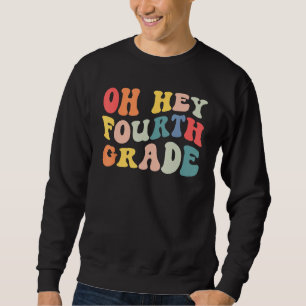 Back to School 4th Grade Grade Groovy Teacher Kids Sweatshirt