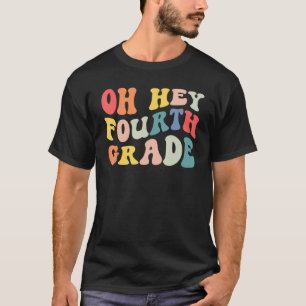 Back to School 4th Grade Grade Groovy Teacher Kids T-Shirt