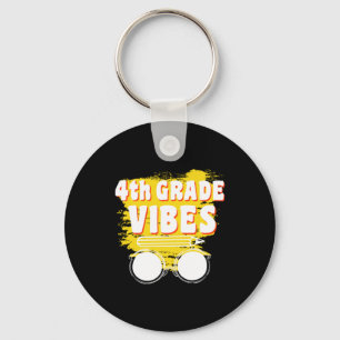 Back To School 4th Grade Vibes Shirt First Day Kid Keychain