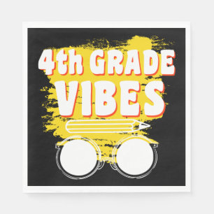 Back To School 4th Grade Vibes Shirt First Day Kid Napkins