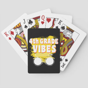 Back To School 4th Grade Vibes Shirt First Day Kid Poker Cards