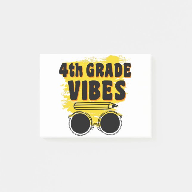 Back To School 4th Grade Vibes Shirt First Day Kid Post-it Notes (Front)