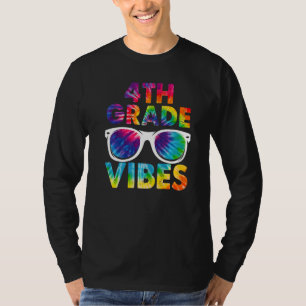 Back To School 4th Grade Vibes Tie Dye Fourth Grad T-Shirt