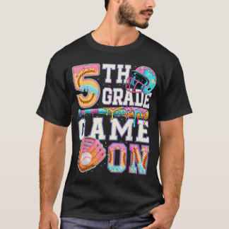 Back To School 5Th Grade Baseball Game On T-Shirt