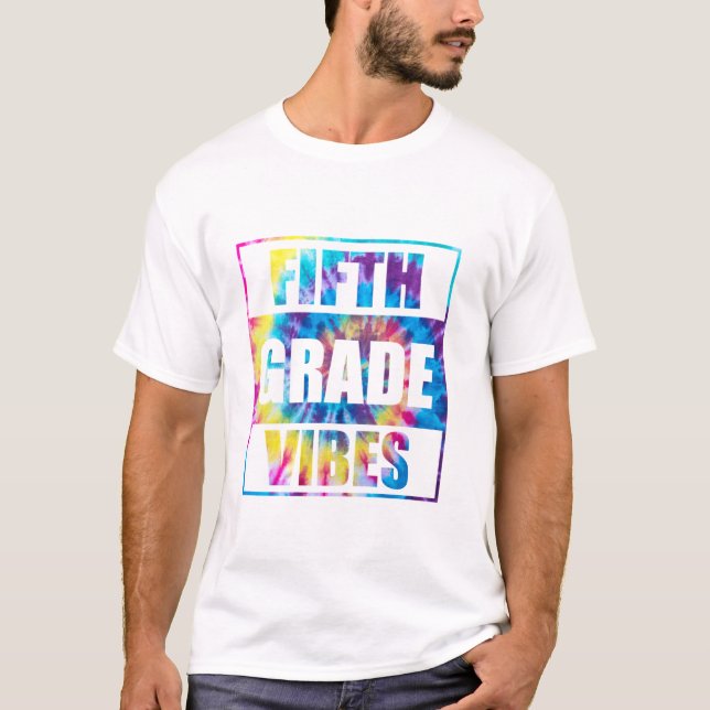 Back To School 5th Grade Vibes First Day Of School T-Shirt (Front)